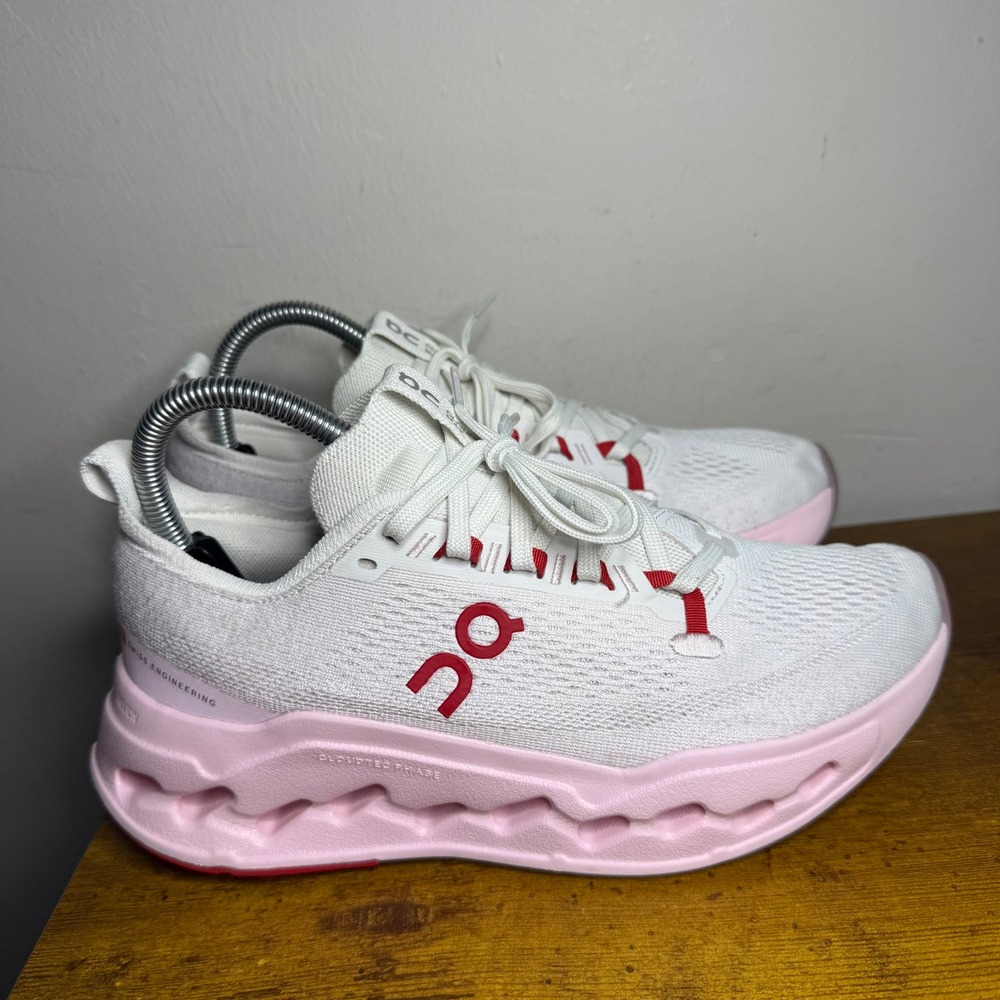 On Cloud Cloudsurfer Max Running Shoes Women Size 8 White Pink 3WF30224738
